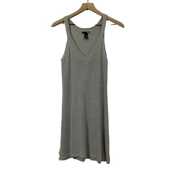H&M Glitter Sleeveless Knit Dress - Gray - Small - Picture 1 of 14